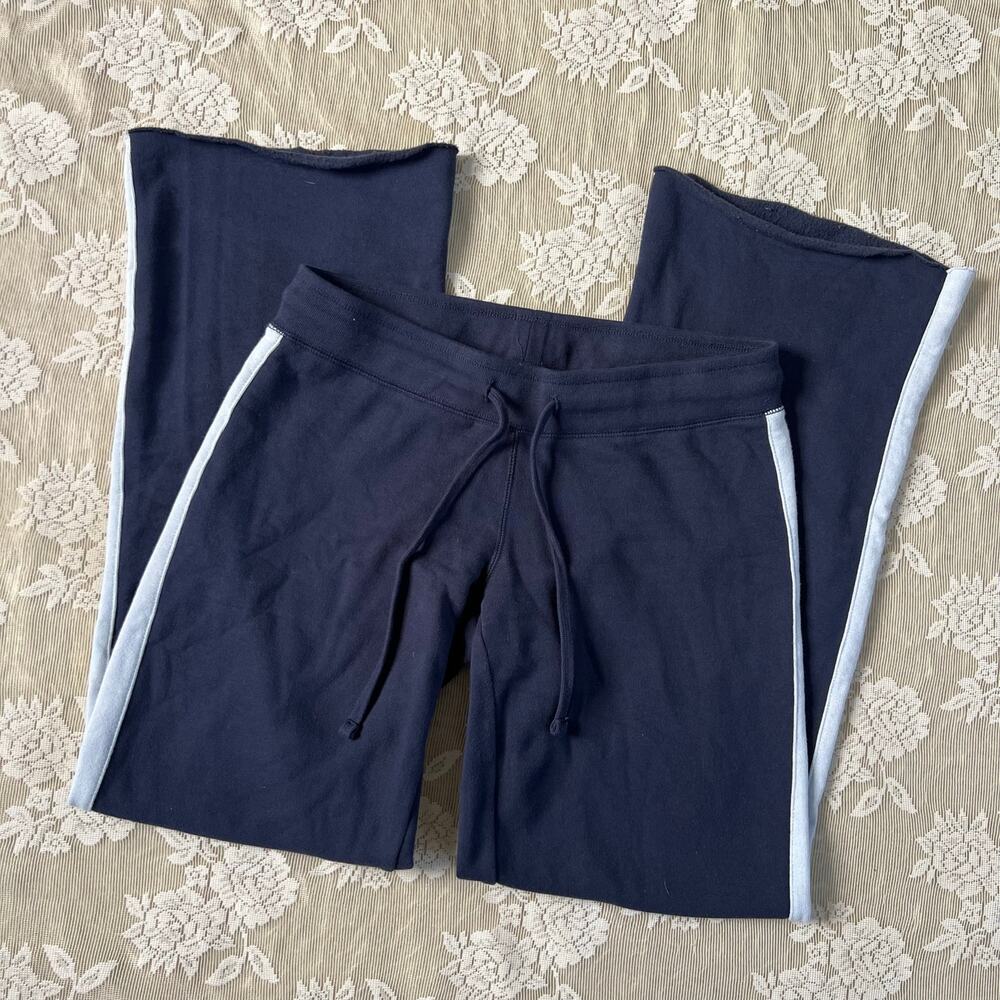 John Galt Navy Blue Side Stripe Sweatpants Size O/S